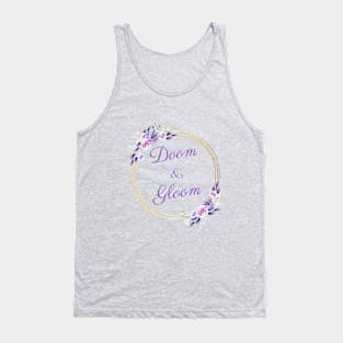 Doom & Gloom Cute Violet Flowery Logo Tank Top